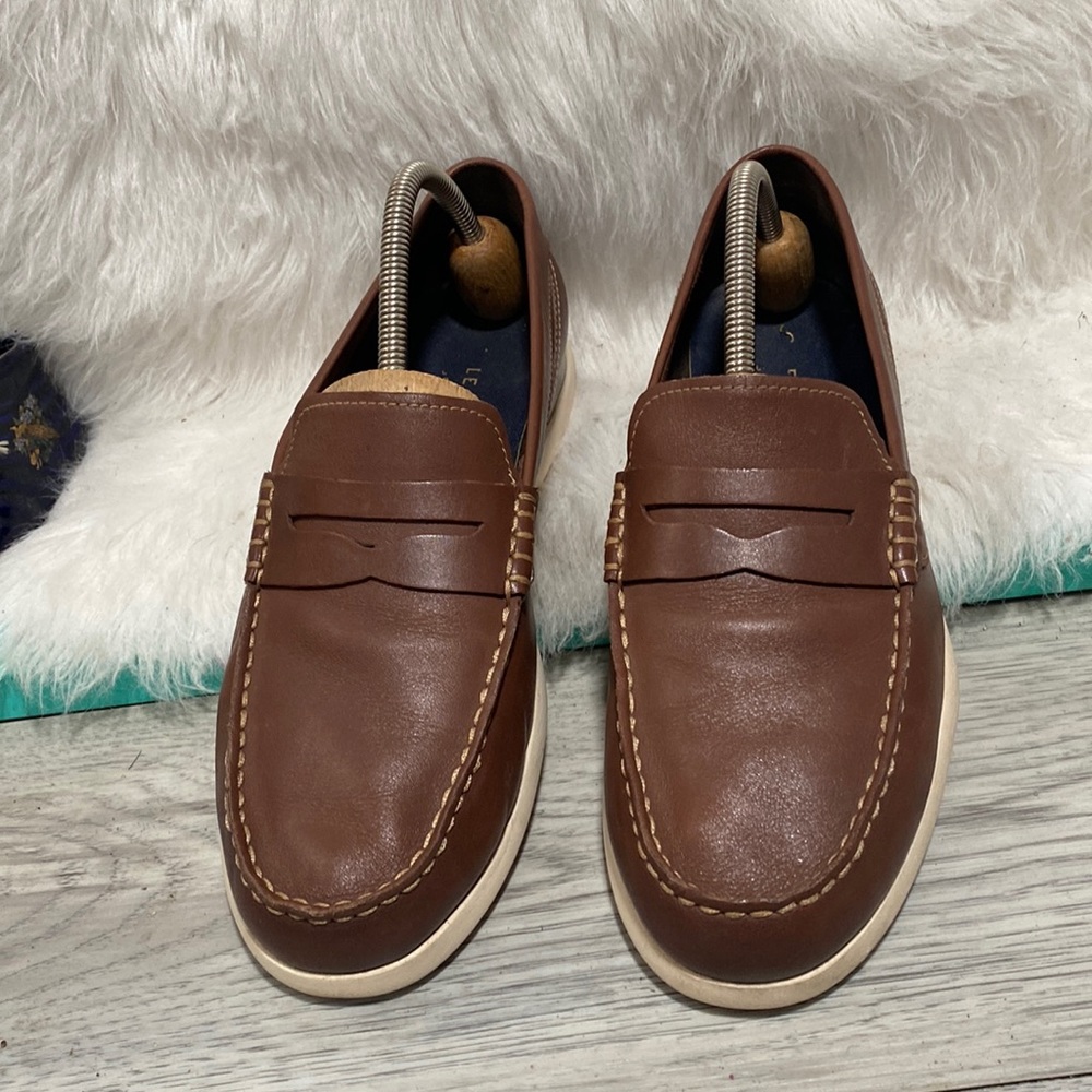 Cole Haan Grand Atlantic Leather Penny Loafer in Brown Men’s Size 9.5 M
